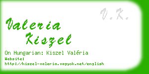 valeria kiszel business card